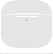 Ilustracija kutijice za punjenje slušalica AirPods 4 koja prikazuje prednju širinu od 50,1 milimetra.